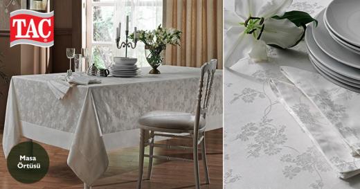 Set de nappe Jacquard Coral blanc - Meubles et décoration en Tunisie