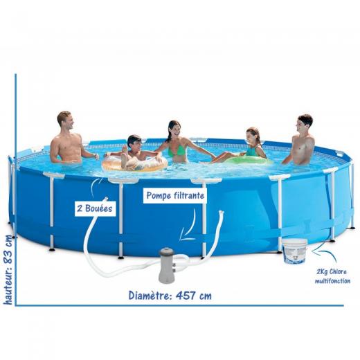 Pack Piscine Tubulaire - semi rigide (H:83cm x Ø:457cm) + accessoires - Meubles et décoration en Tunisie