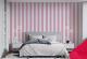 PAPIER PEINT RAYE ROSE ET BLANC 2614 - Meubles et décoration en Tunisie