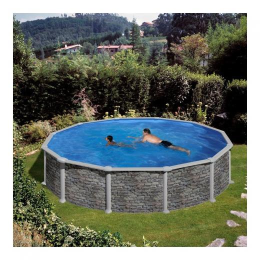 Piscine hors sol GRE - Ø 460 x 132 cm - Ronde - Meubles et décoration en Tunisie
