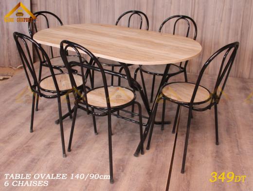Table + 6 Chaise - Meubles et décoration en Tunisie