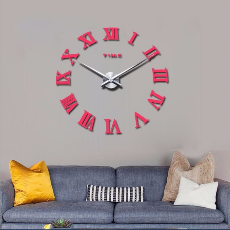 Horloge Murale Metal Avec Chiffres Romains, Pendules Murale Vintage Silencieuse Pile Originale Pour Salon Bureau D Cor La Maison Cuivre 40cm